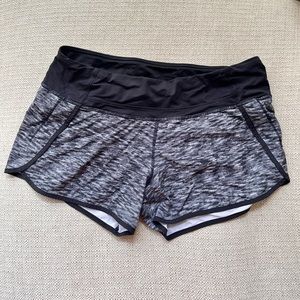 Lululemon gray mid high shorts